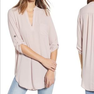 Lush Roll Sleeve Black Tunic